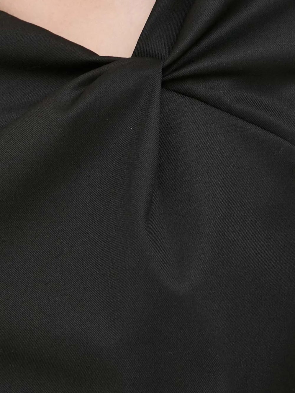 Trussardi Knot Long-sleeve Mini Dress In Black