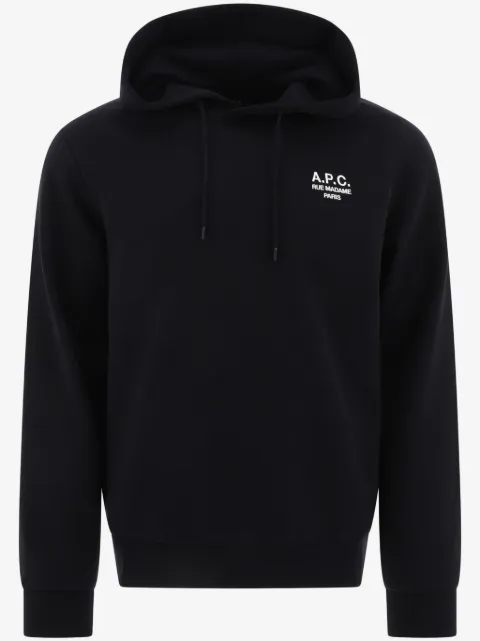 A.P.C. hoodie con logo estampado y cordones