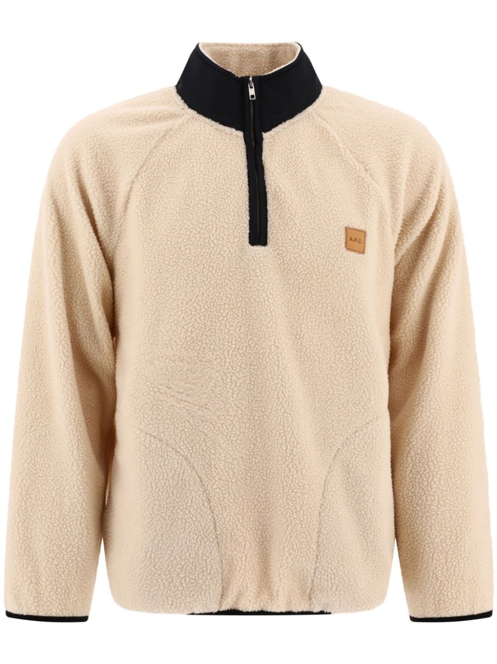 A.P.C. Sweater met logopatch Beige