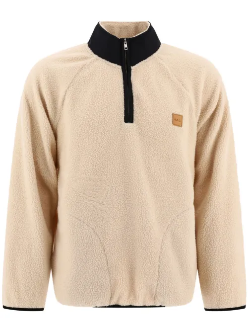 Sweat zippé à logo appliqué - A.P.C. - Modalova