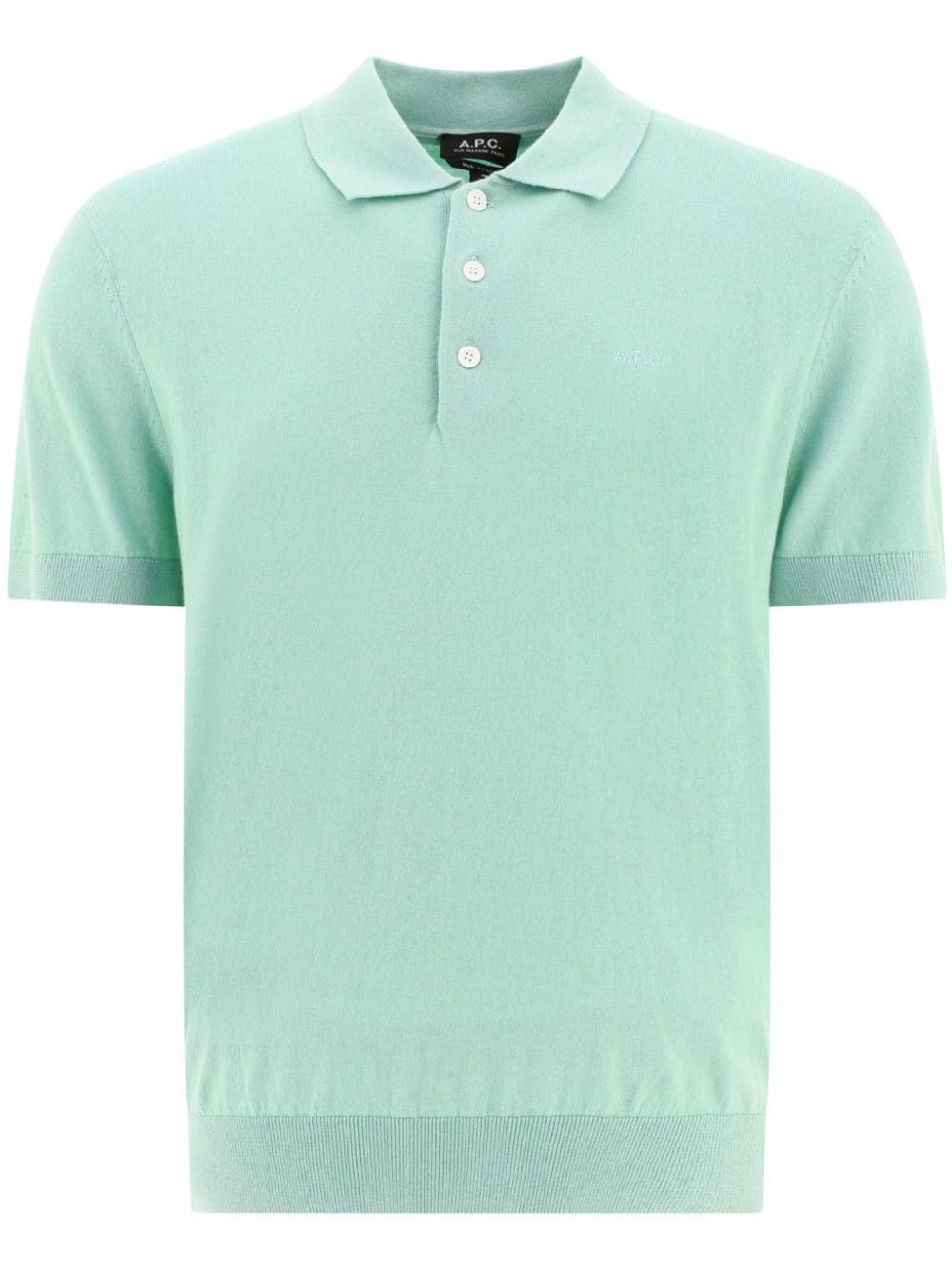 A.P.C. Gregory logo-embroidered polo shirt Groen