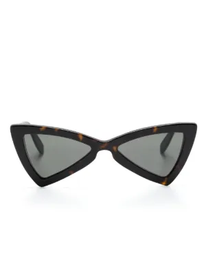 Saint Laurent Eyewear Cassandre Sunglasses | Brown | FARFETCH UK