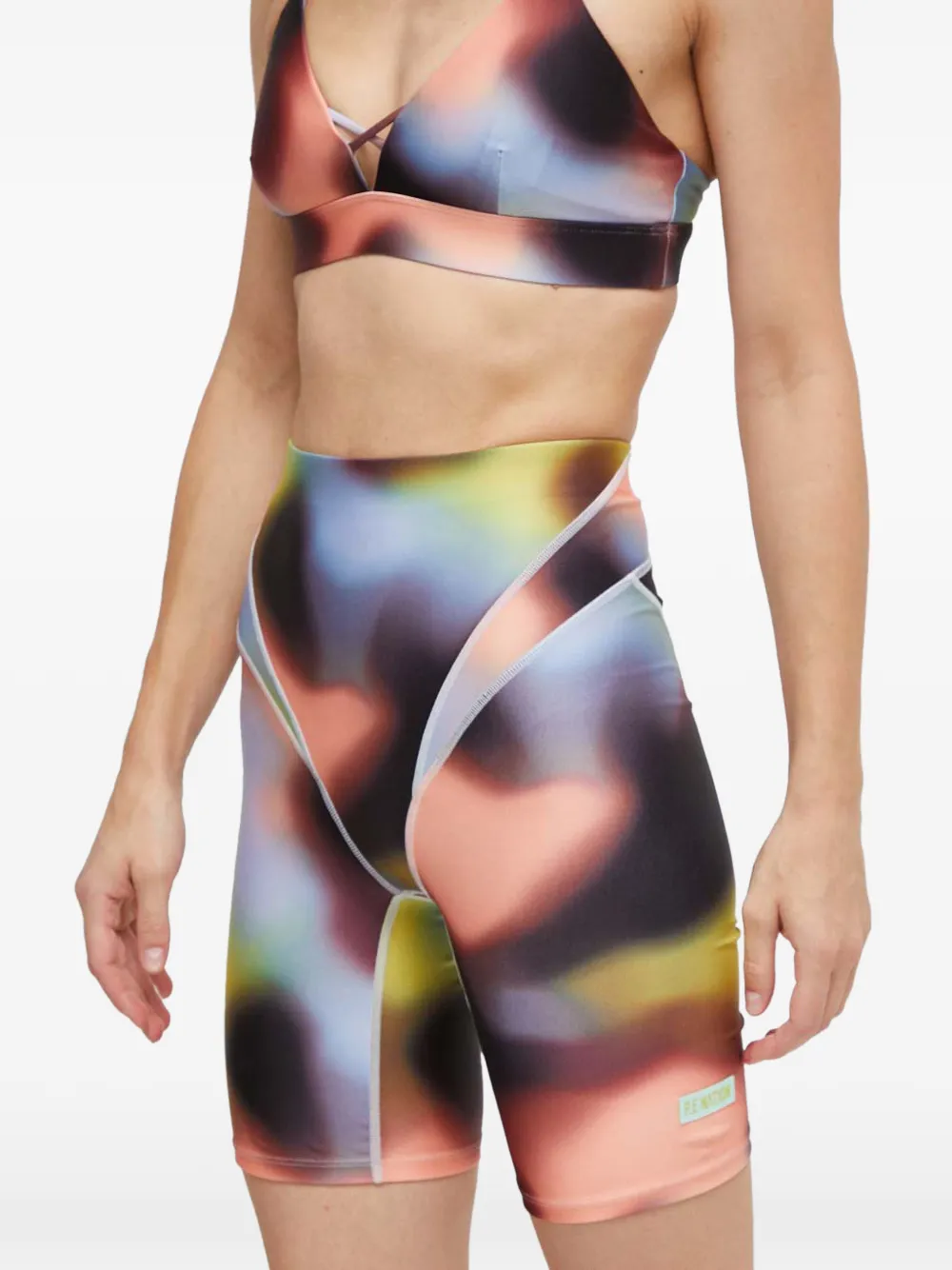 P.E Nation printed panelled shorts - Blau