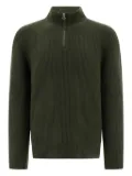 A.P.C. ribbed zip-neck sweater - Green
