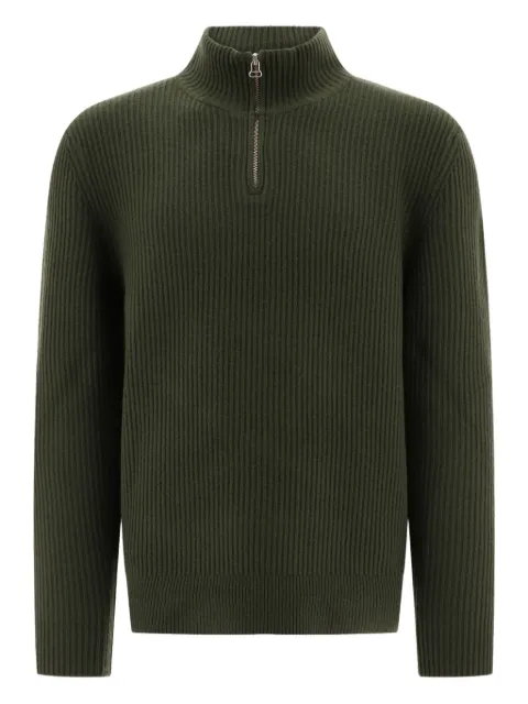 A.P.C. ribbed zip-neck sweater