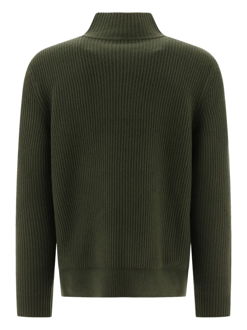 A.P.C. ribbed zip-neck sweater - Groen