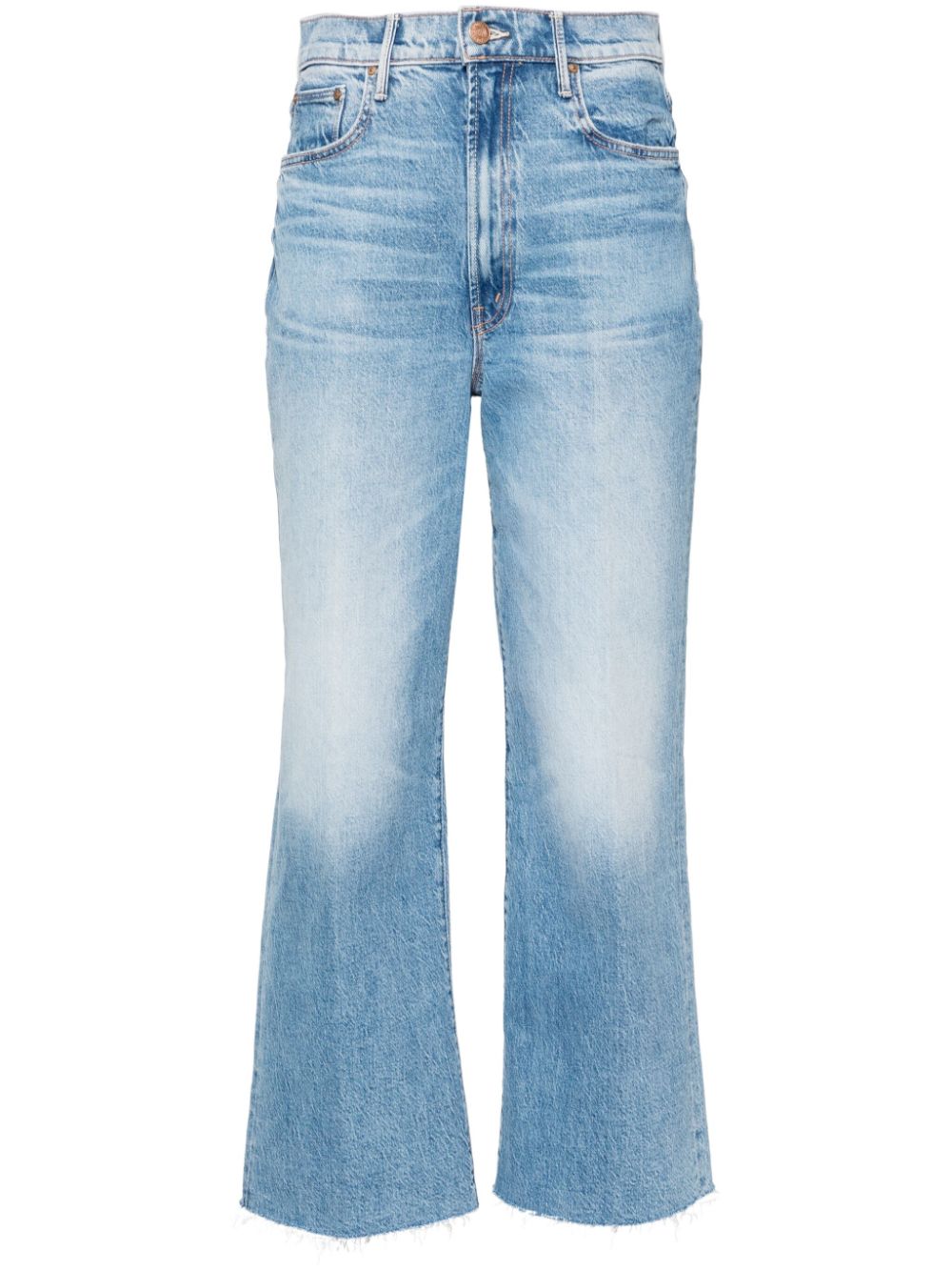 MOTHER Maven Ankle Fray wide-leg jeans - Blu