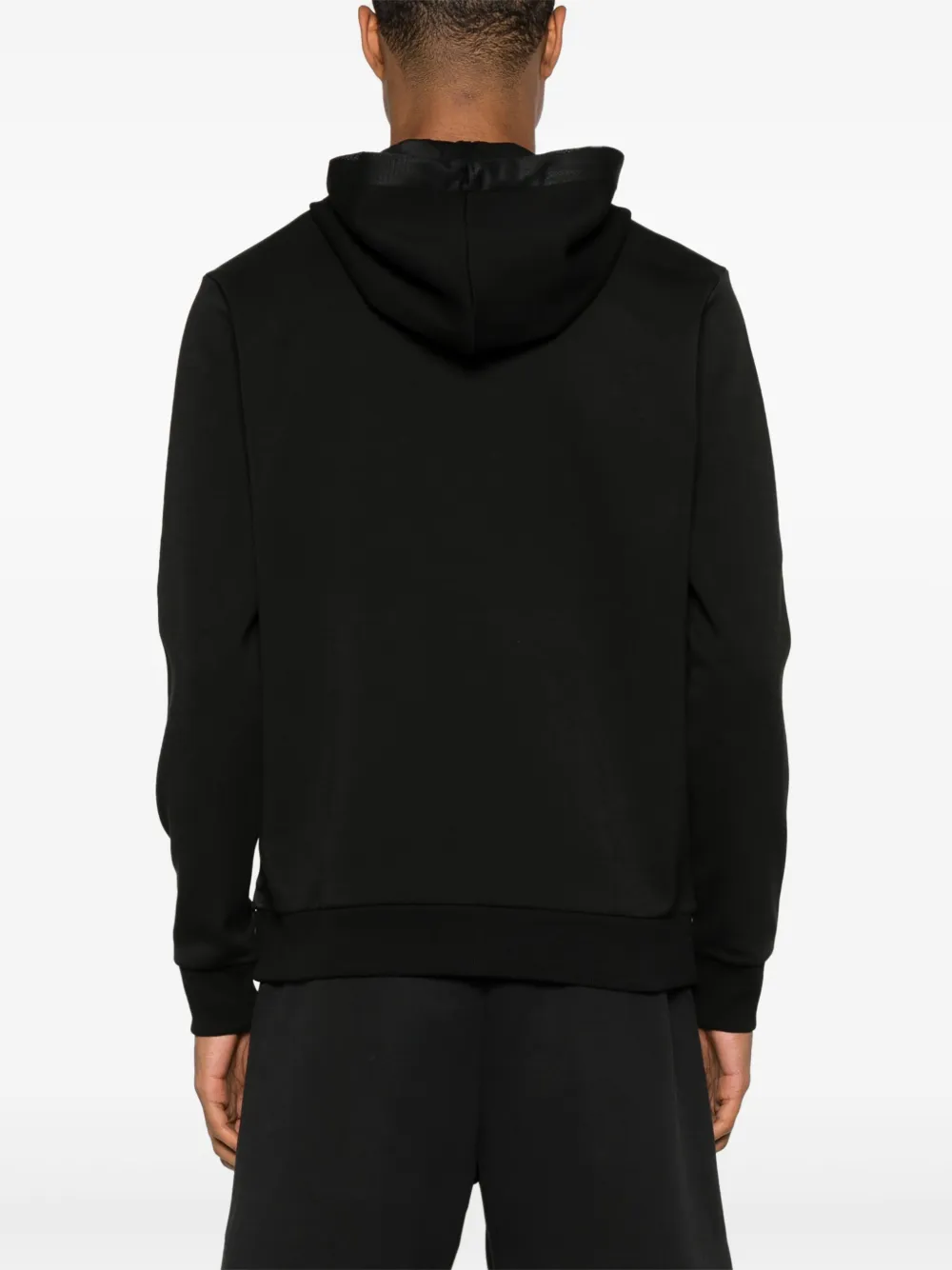 BOSS Hoodie met logo-reliëf Zwart