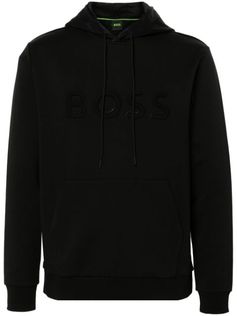 BOSS embossed-logo hoddie