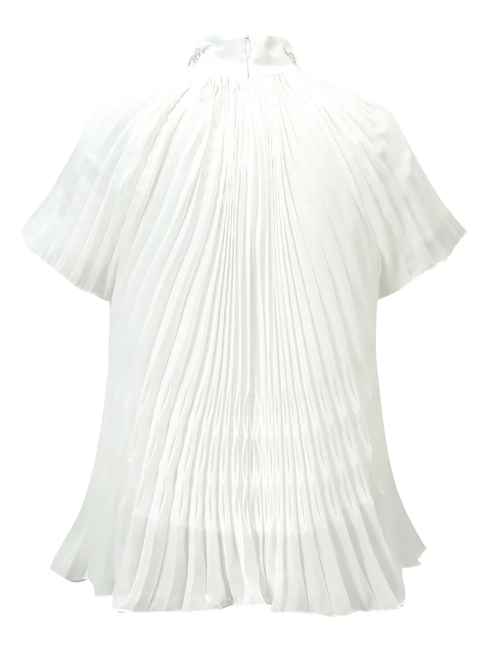 Shanghai Tang Geplooide blouse - Wit