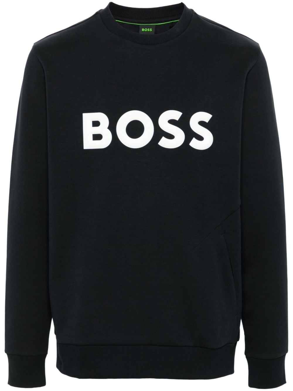 Hugo Boss Embossed-logo Sweatshirt In Blue