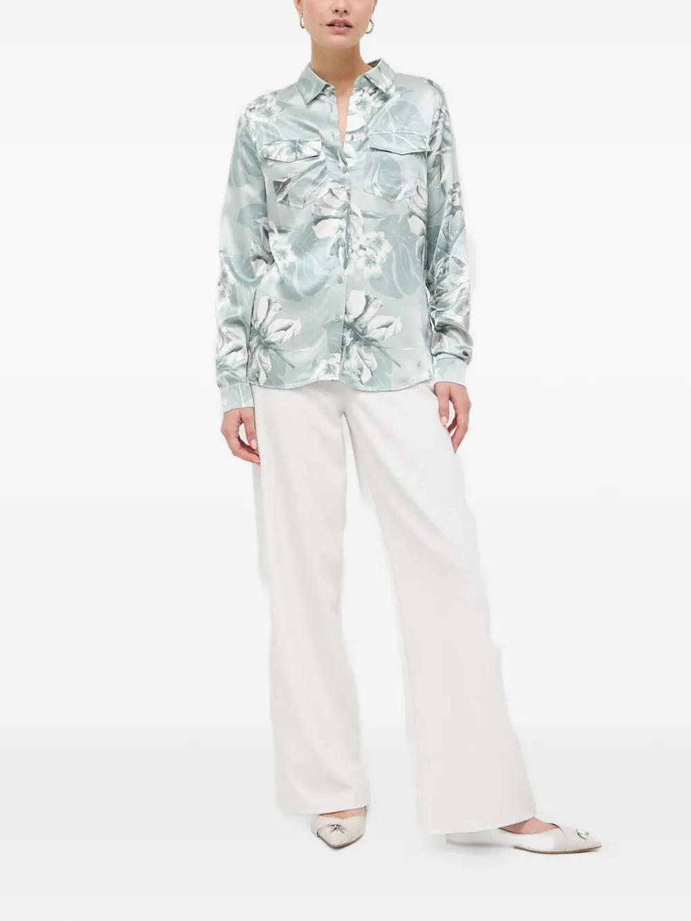 GUESS USA Blouse met bloemenprint - Groen