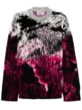 The Attico animalier-pattern jumper - Black