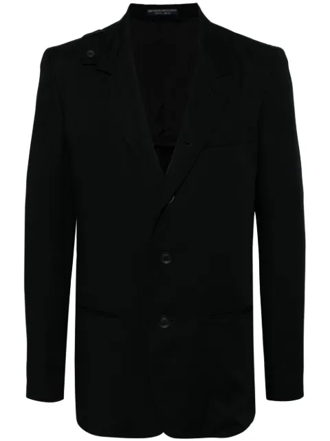 Yohji Yamamoto strap-detail single-breasted blazer