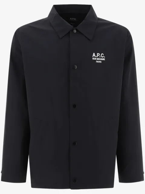 A.P.C. Regis logo-embroidered shirt jacket