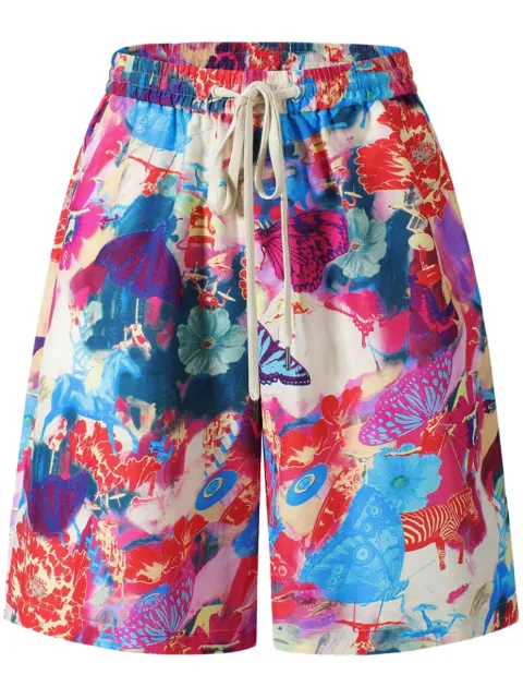 Shanghai Tang x Jacky Tsai graphic-print track shorts