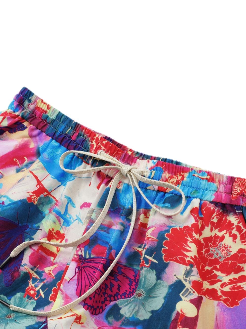 Shop Shanghai Tang X Jacky Tsai Graphic-print Track Shorts In Blue