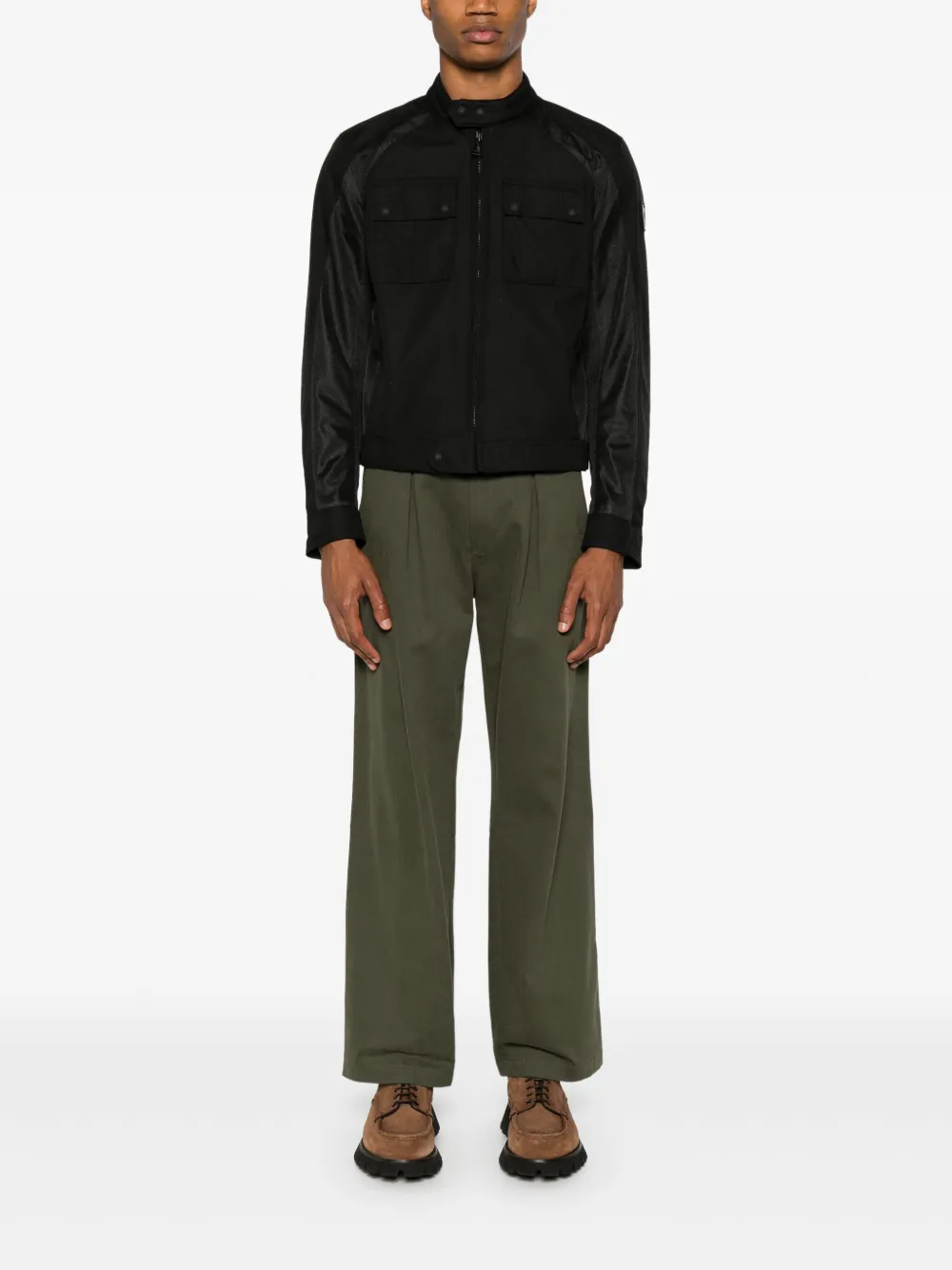 Belstaff Temple motor jack - Zwart