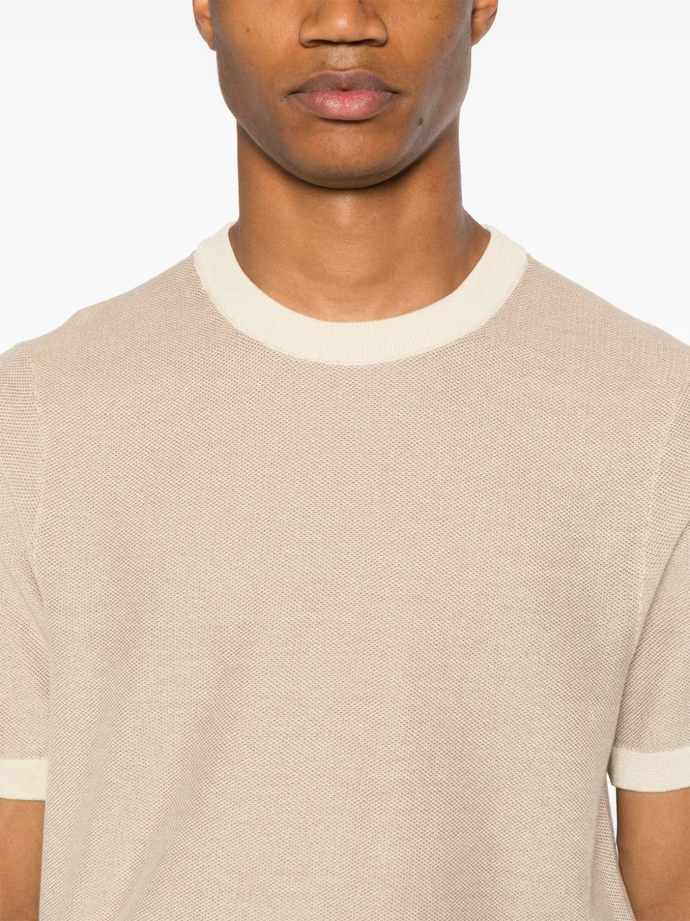 BOSS Piqué T-shirt Beige