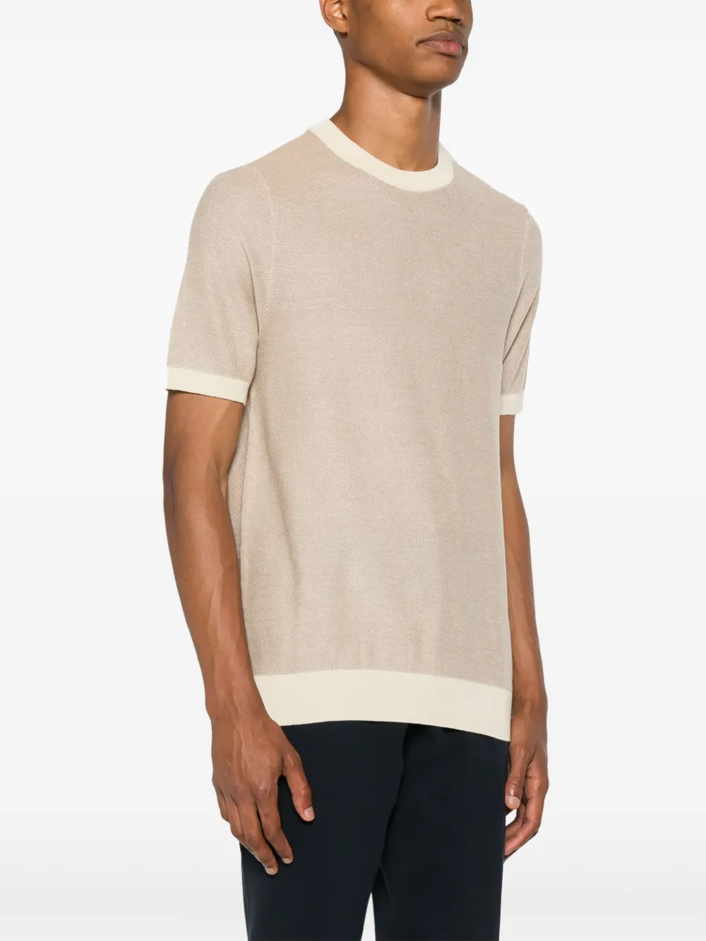 BOSS Piqué T-shirt Beige