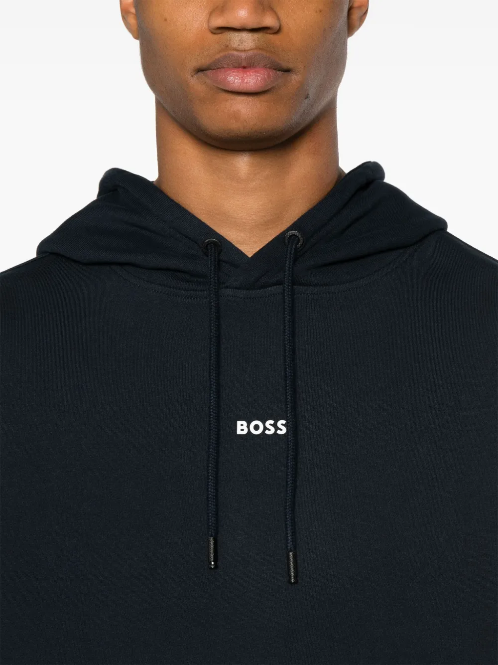 BOSS Hoodie met logo Blauw
