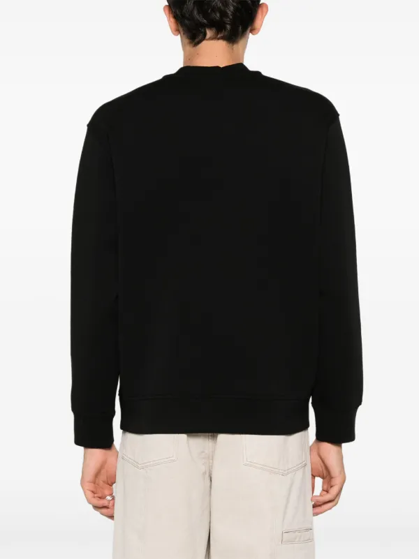 Emporio Armani Sweat a Logo Applique Noir FARFETCH CM