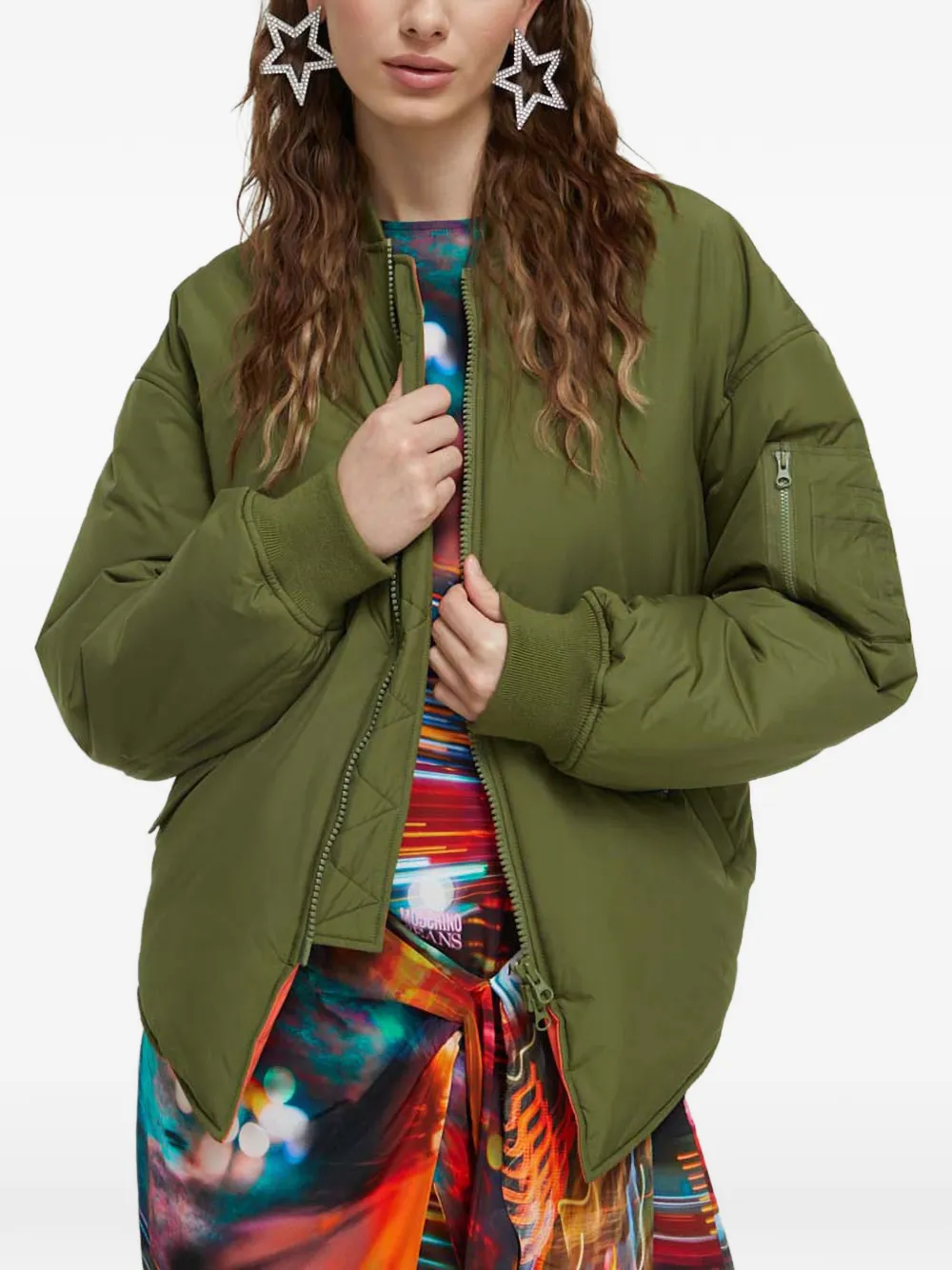 MOSCHINO JEANS Bomber trapuntato - Verde