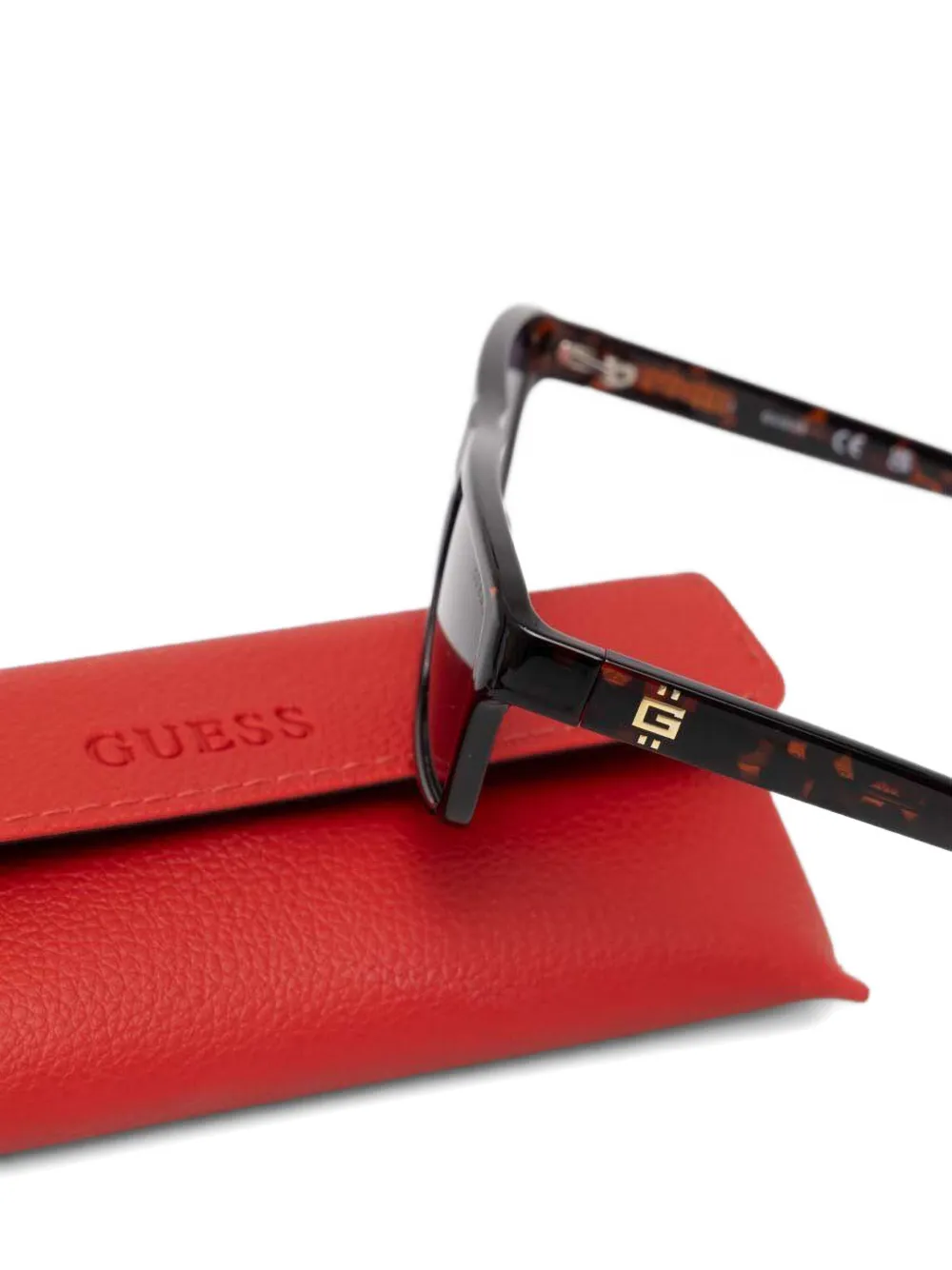 GUESS EYEWEAR Zonnebril met vierkant montuur Bruin
