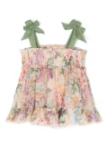 ZIMMERMANN Kids Halliday floral-print dress - Neutrals