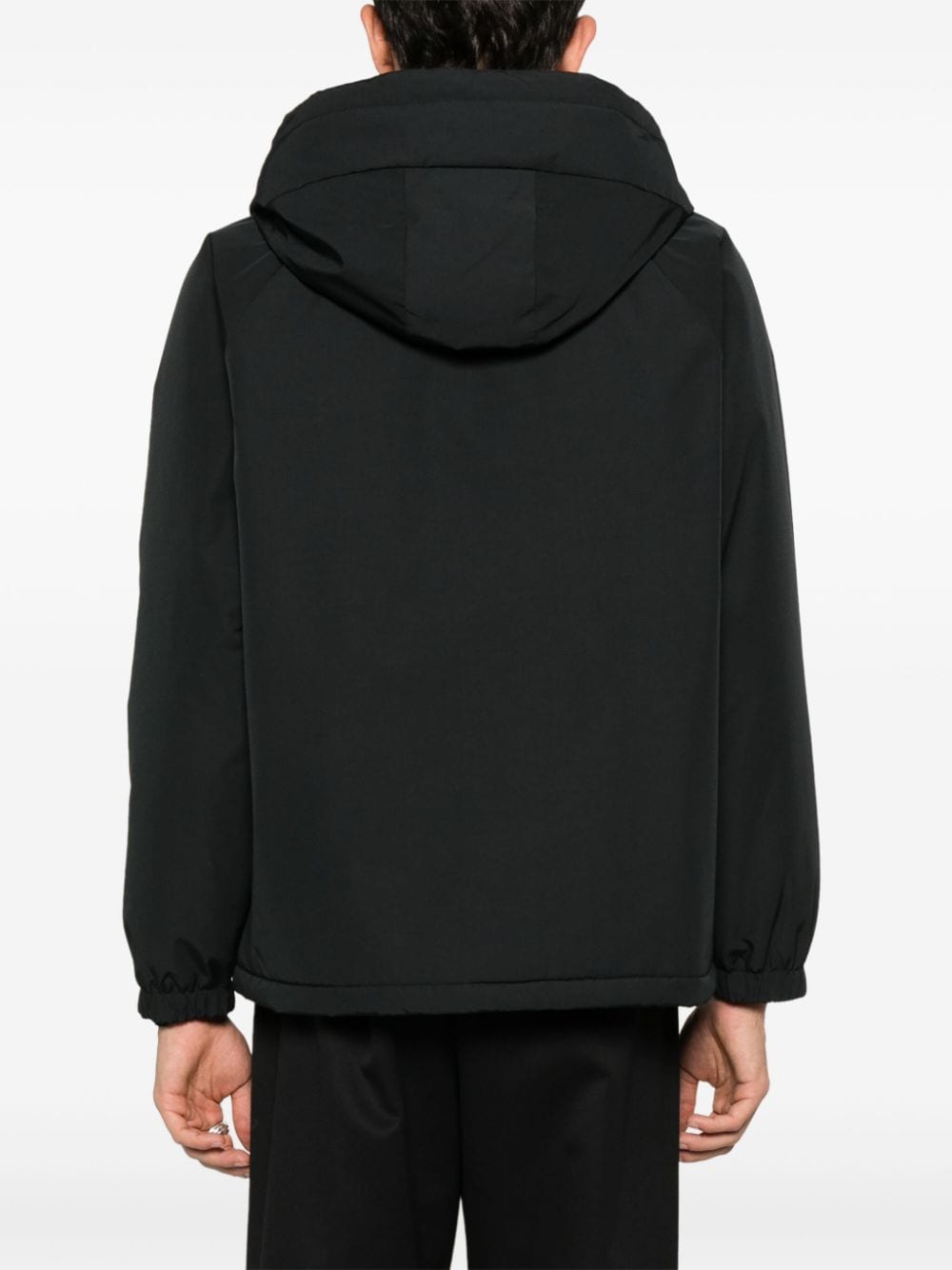 Shop Apc Hooded Padded Jacket In Black