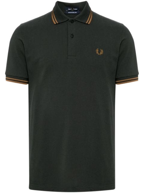 logo-embroidered cotton polo shirt