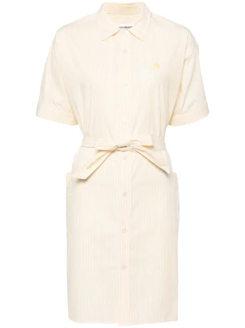CHOCOOLATE vestido camisero con rayas diplomáticas estampadas