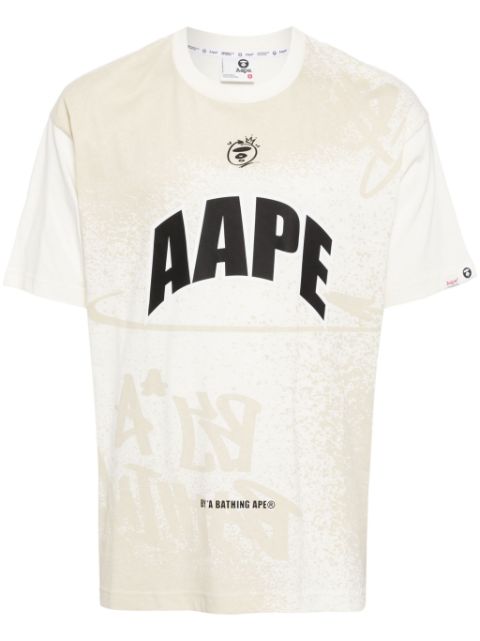 AAPE BY *A BATHING APE Logo Print Cotton T-Shirt Men