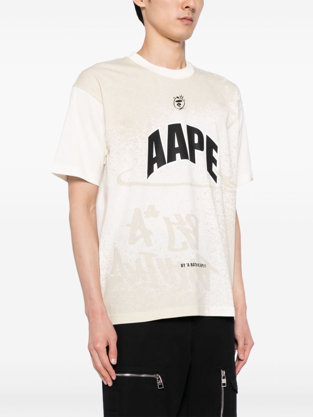 AAPE BY *A BATHING APE Logo Print Cotton T-Shirt Men