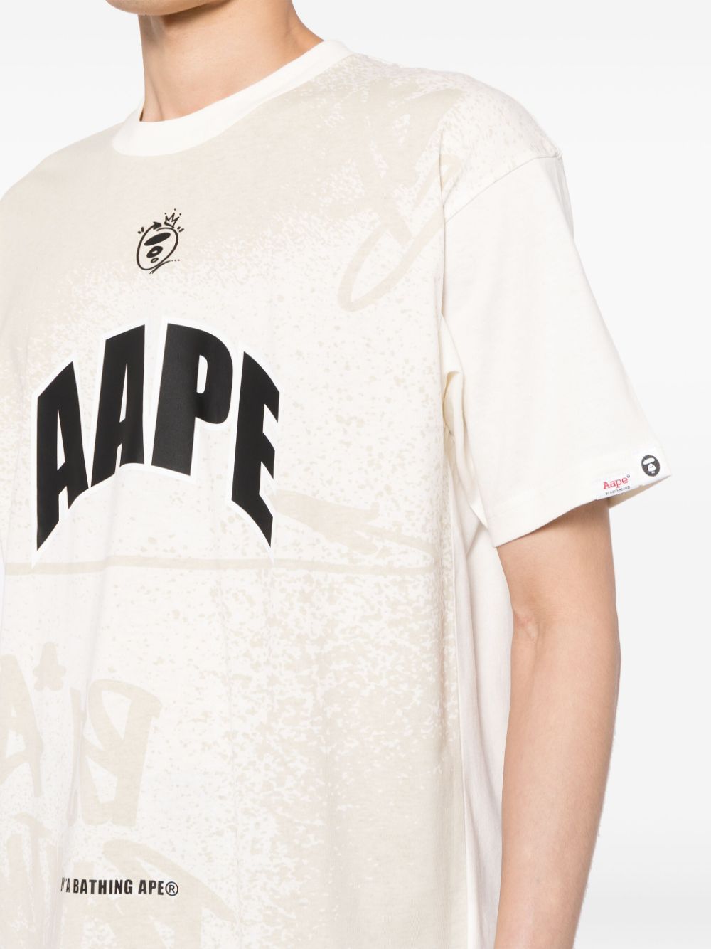 AAPE BY *A BATHING APE Logo Print Cotton T-Shirt Men