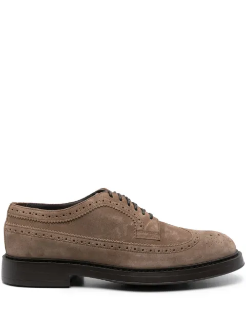 Doucal's lace-up suede brogues