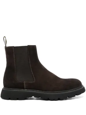 Toga Virilis stud-embellished Suede Ankle Boots | Blue | FARFETCH