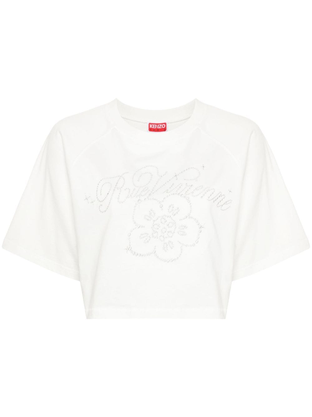 Kenzo Boke-flower Organic Cotton T-shirt In White