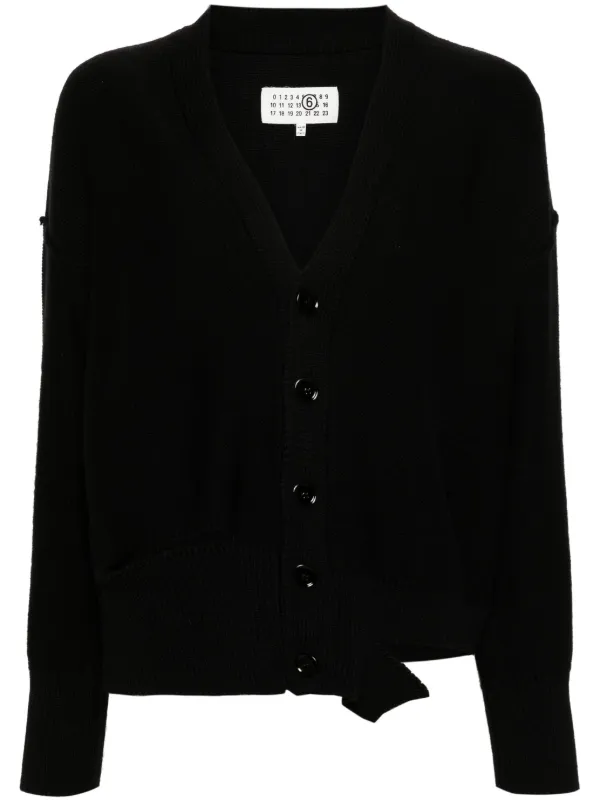 MM6 Maison Margiela カットアウト カーディガン | ブラック | FARFETCH JP