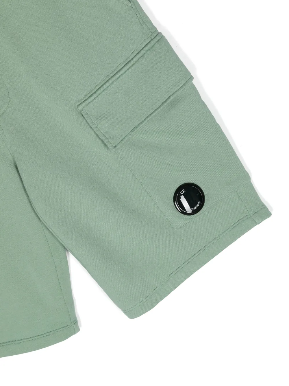 C.P. Company Kids Verfraaide trainingsshorts Groen