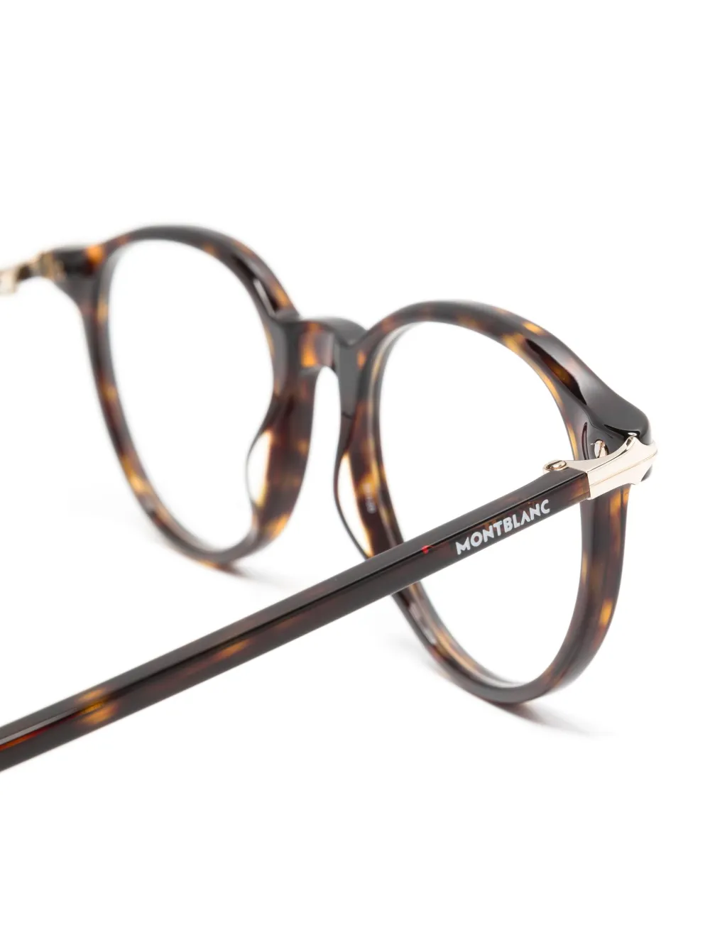 Montblanc Zonnebril met schildpadschild-effect Bruin