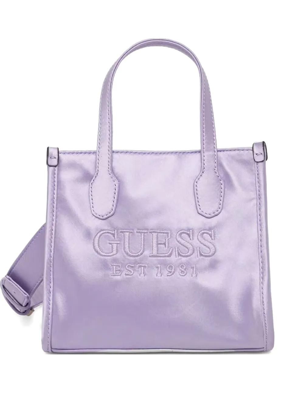 GUESS USA Mini-shopper met geborduurd logo Paars