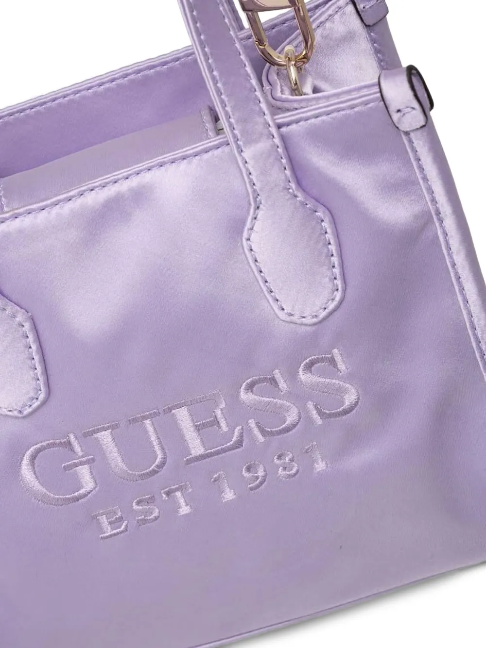 GUESS USA Mini-shopper met geborduurd logo Paars