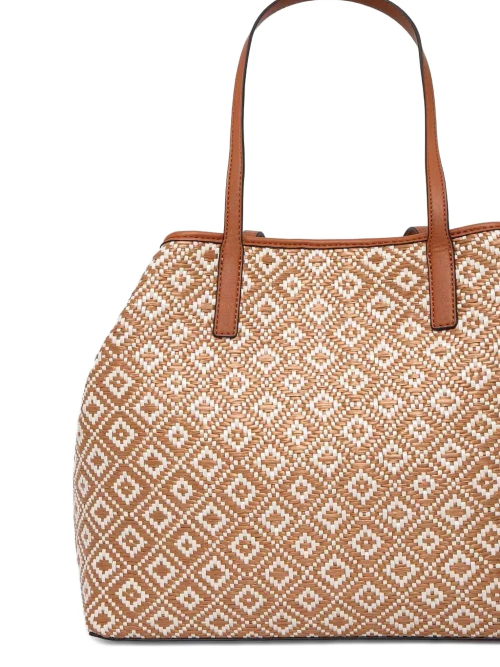 GUESS USA Shopper met diamantpatroon Bruin