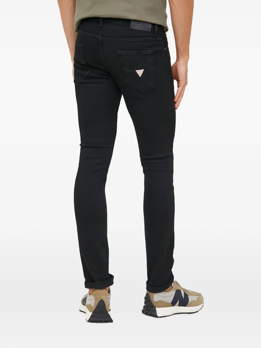  Guess Usa Miami Logo-patch Jeans - Black 