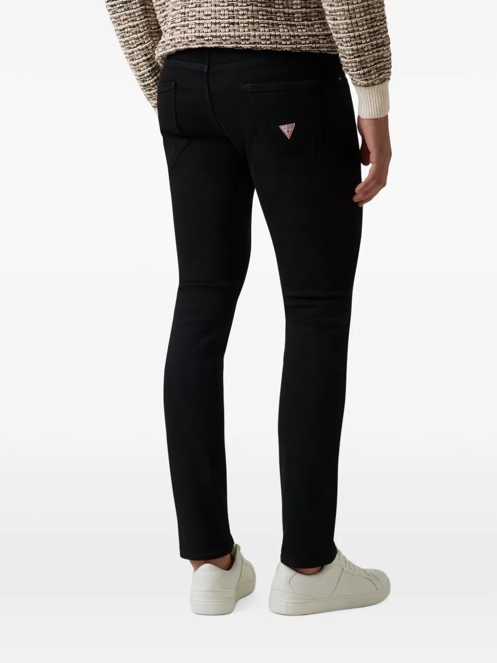 GUESS USA Miami jeans met logopatch Zwart