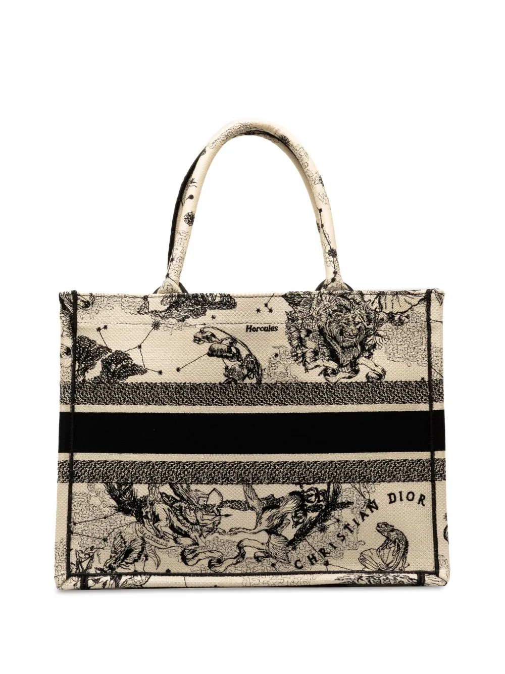 Christian Dior Pre-Owned 2022 Medium Latte Zodiac Book tote bag - Wit