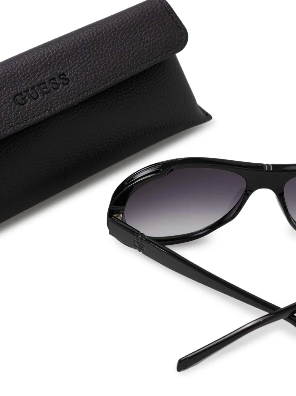 GUESS EYEWEAR Zonnebril met ovalen montuur Zwart