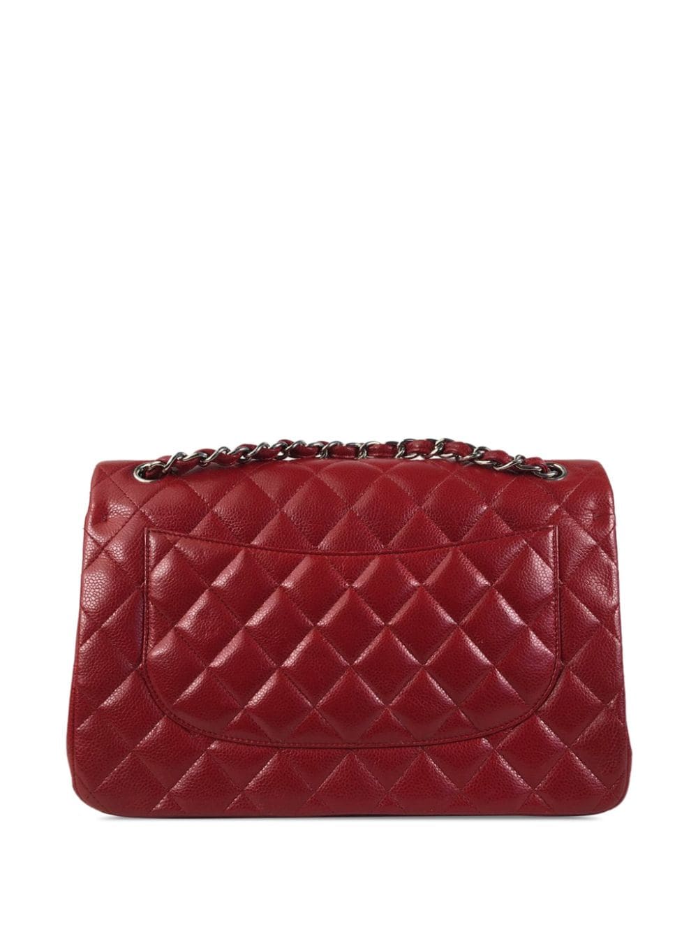 CHANEL Pre-Owned 2012 Jumbo Classic Caviar Double Flap shoulder bag - Rood