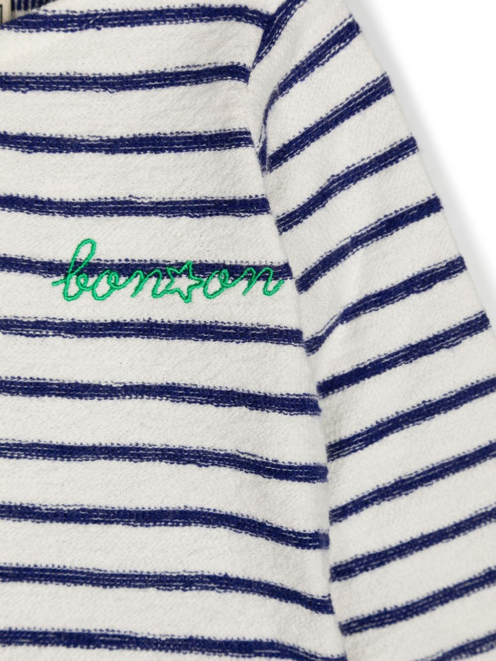 BONTON LOGO-EMBROIDERED STRIPED SWEATSHIRT 